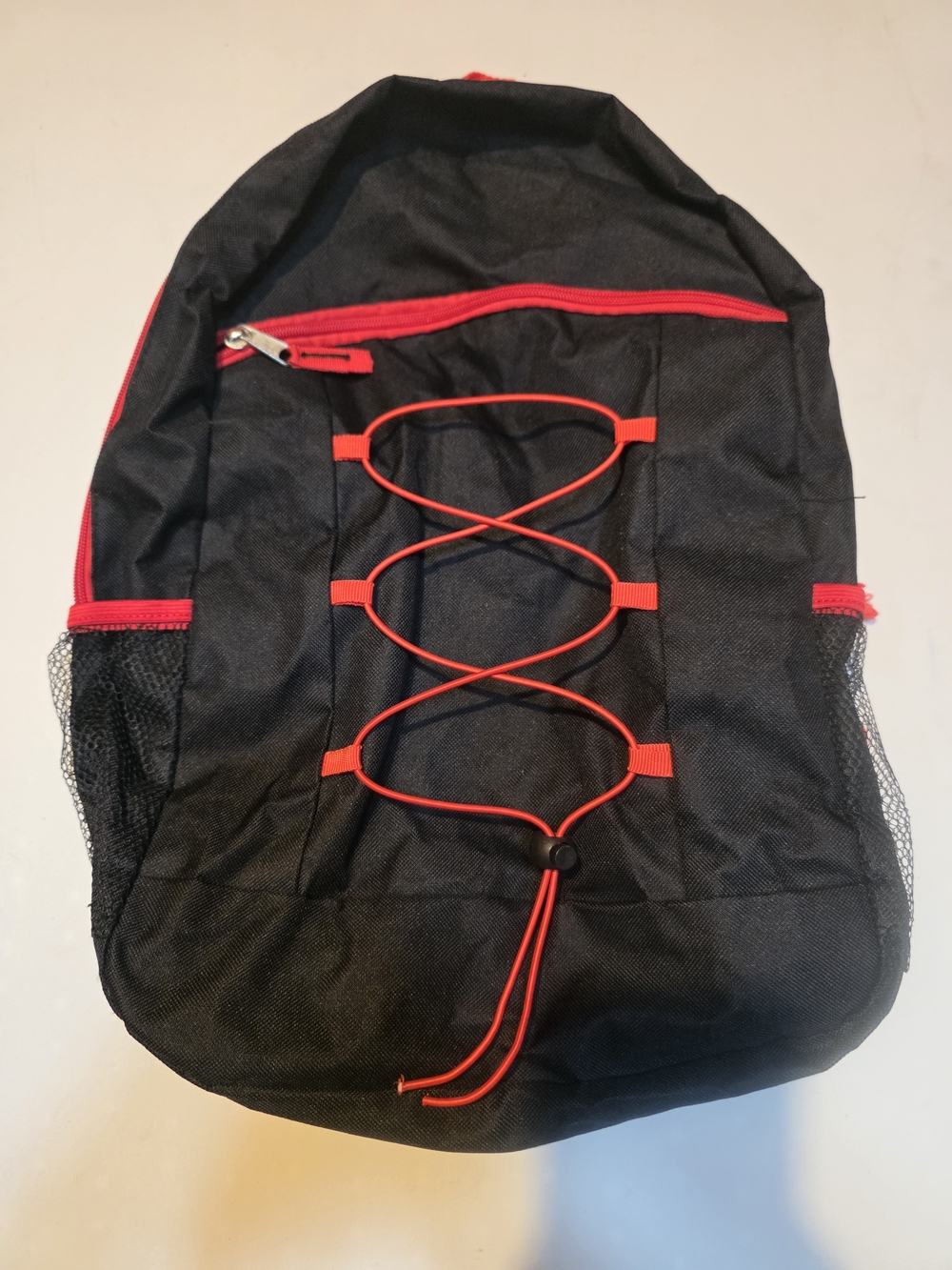 Black and Red Men's Backpack - Lightweight Everyday Bag
